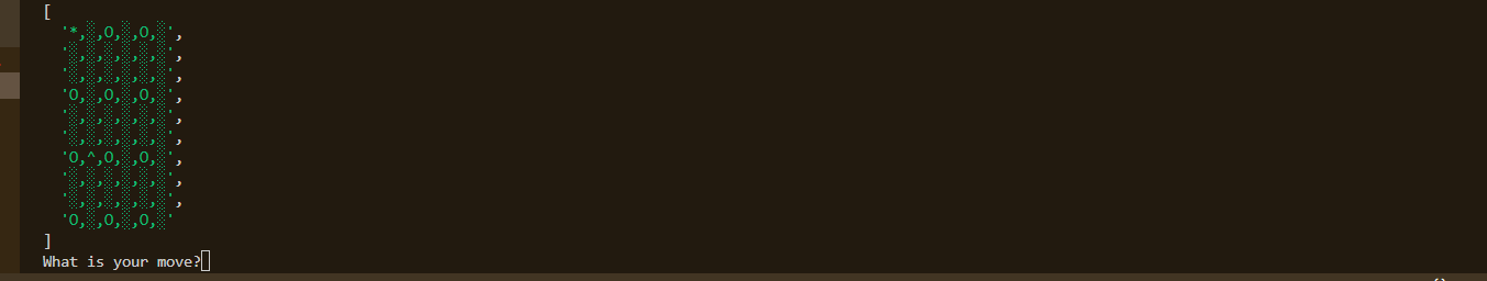 Terminal output for Find the Hat